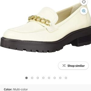 Sam Edelman Cream/ Ivory Loafers with Gold Accent